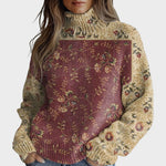 Arlene Art Knit Turtleneck Sweater
