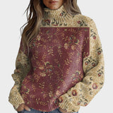 Arlene Art Knit Turtleneck Sweater