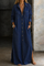 Women's Button-Front Denim Dress in Dark Blue