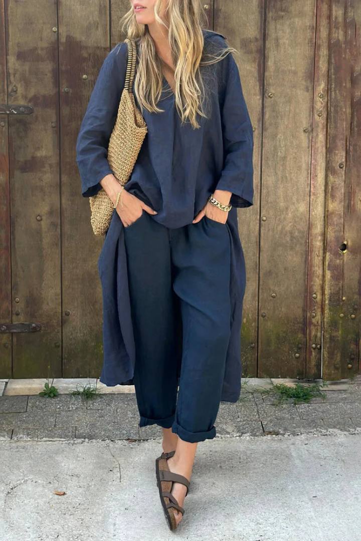 Women's Stylish and Comfortable Set in Navy Blue