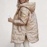 Women's Hooded Quilted Long Coat, photo 2
