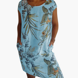Nicole Comfortable Dress in Light blue