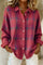 Women's Classic Collared Plaid Cardigan in Pink