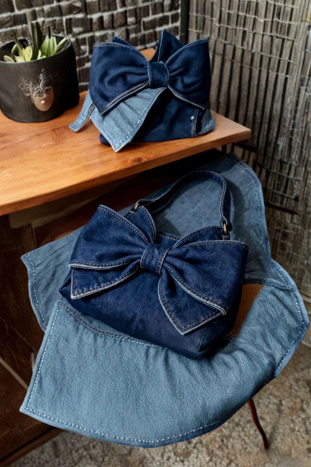 Women's Bow Denim Bag, photo 3