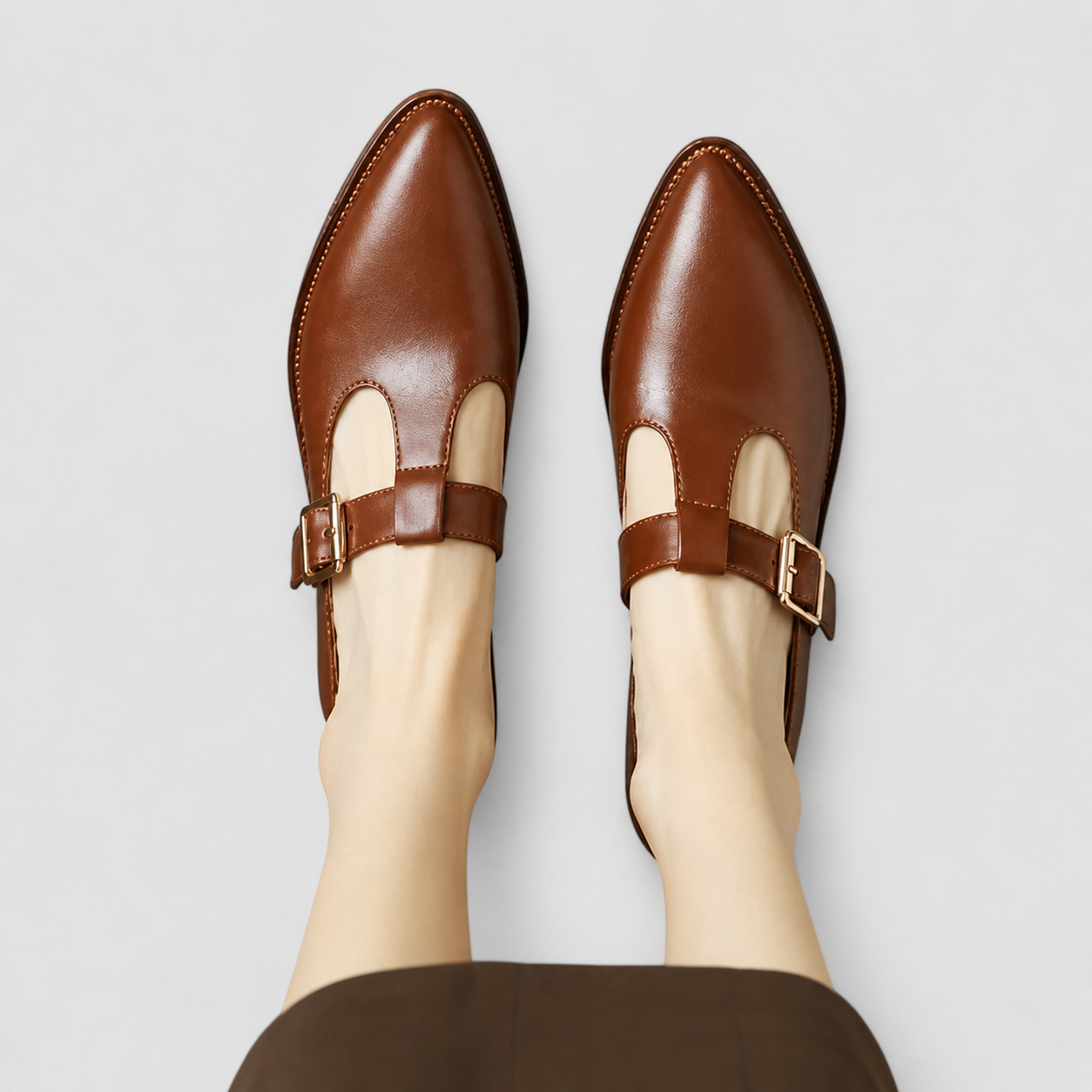 Mia Comfort Mary Jane Shoes in Brown