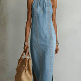 Women's Vintage Lace Denim Dress, photo 6