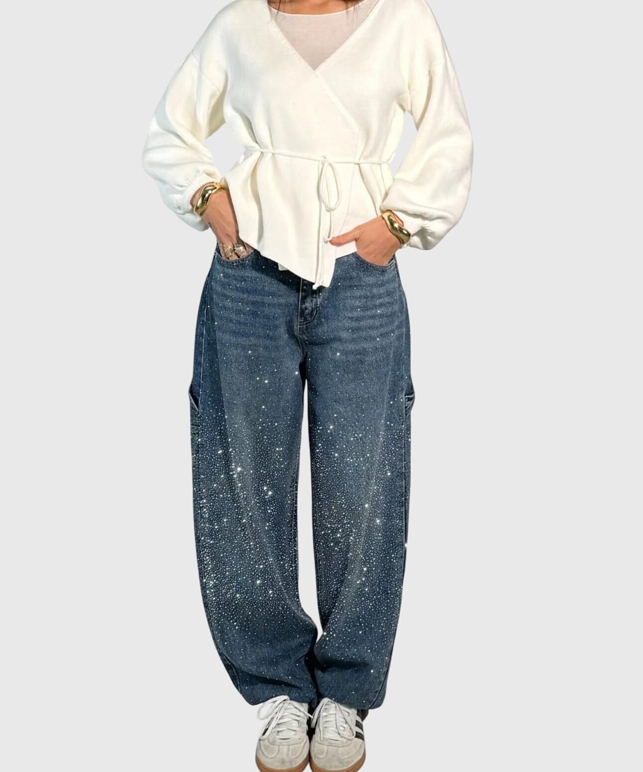 Women's Diamond Pants in Dark Blue