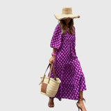 Women's Boho Maxi Dress in Purple