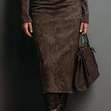 Women's Brown Long Midi Dress, photo 5