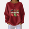 Retro Christmas Sweater Featuring Dog Design in Red