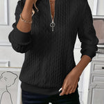 Women's Cable-Knit Zip Sweater, photo 8