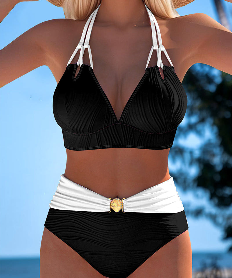 Women's Elegant Support Bikini Set in Black