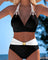 Women's Elegant Support Bikini Set in Black