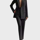 Women's Blazer and Pants Set in Black