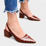 Women's Comfortable Comfort Heels in Brown