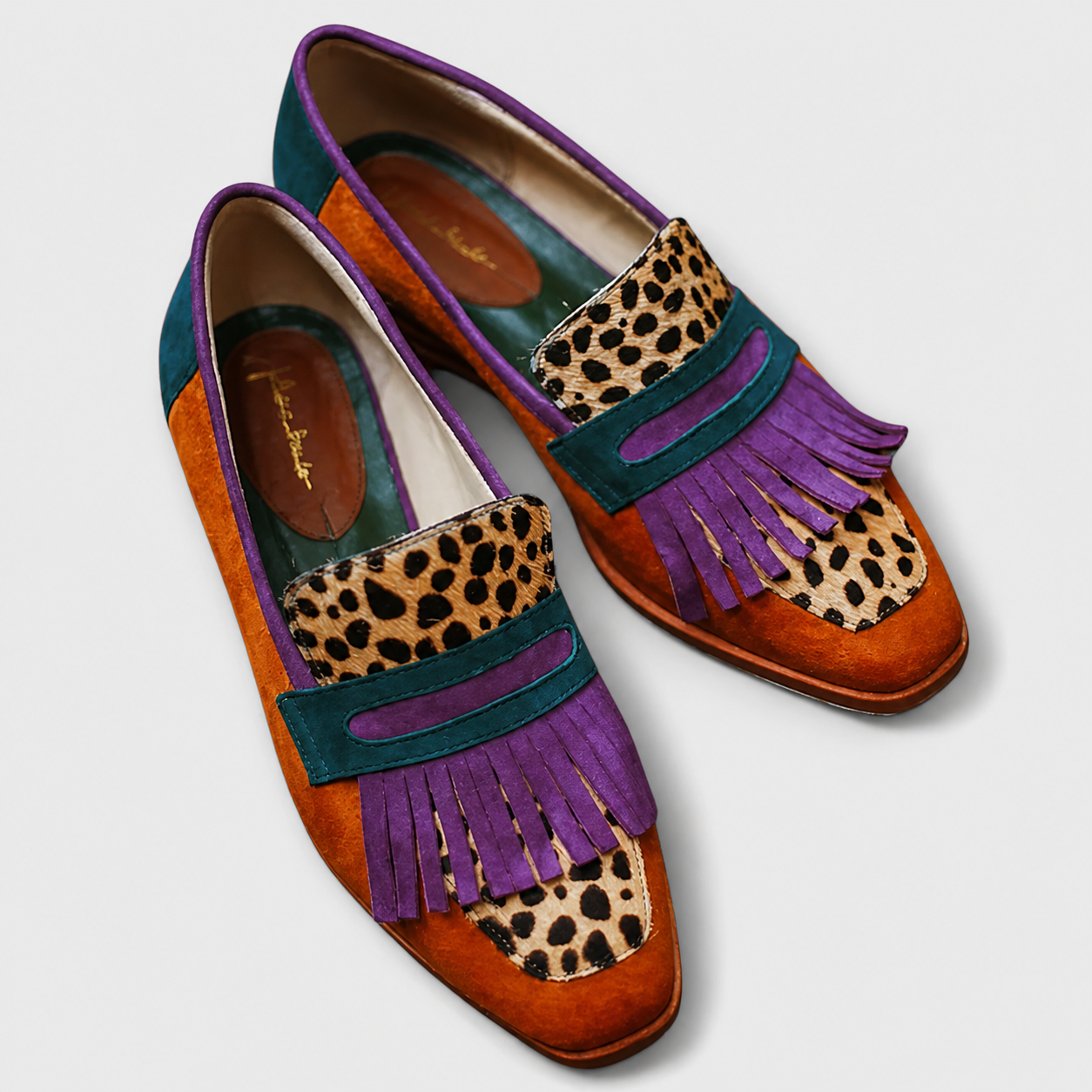 Women's Brown Leopard Loafers