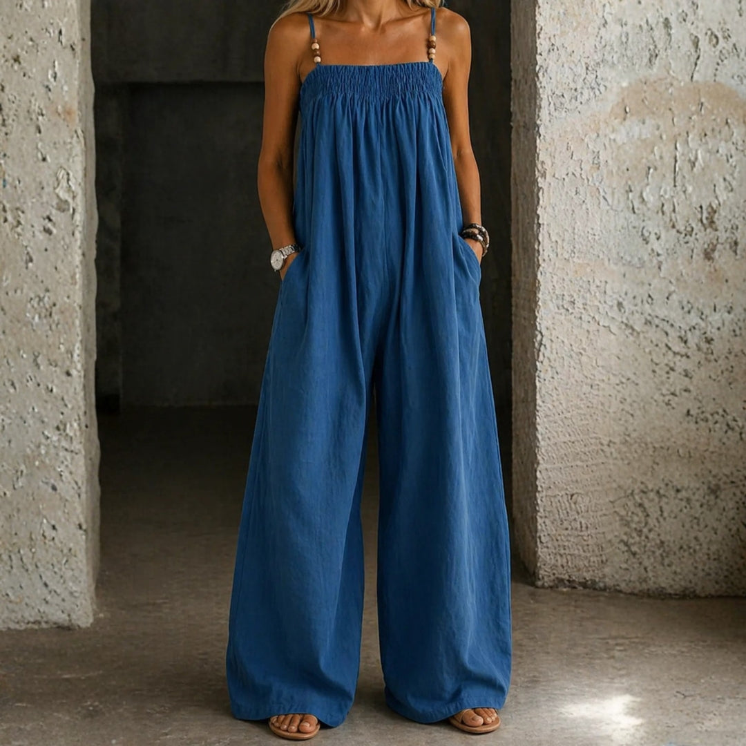 Women's Wide-Leg Denim Jumpsuit