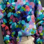 Women's Multicolored Turtleneck Sweater