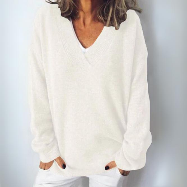 Women's Soft Knit Sweater in White