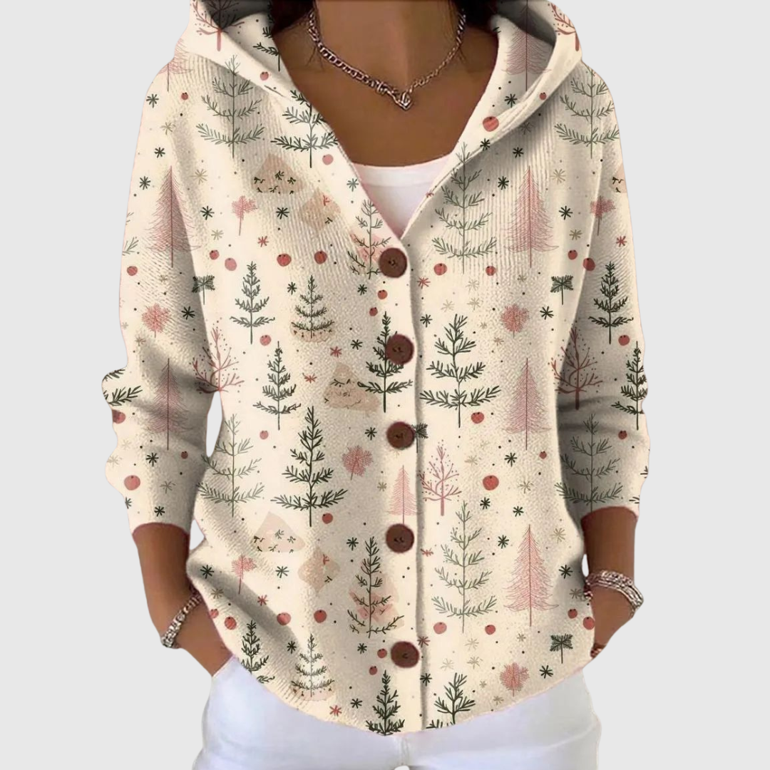Ruby Cozy Hooded Knit Cardigan