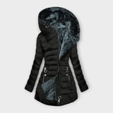 Women's Luxury Warm Winter Coat in Black