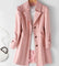 Women's Tailored Button-Front Trench Coat in Pink