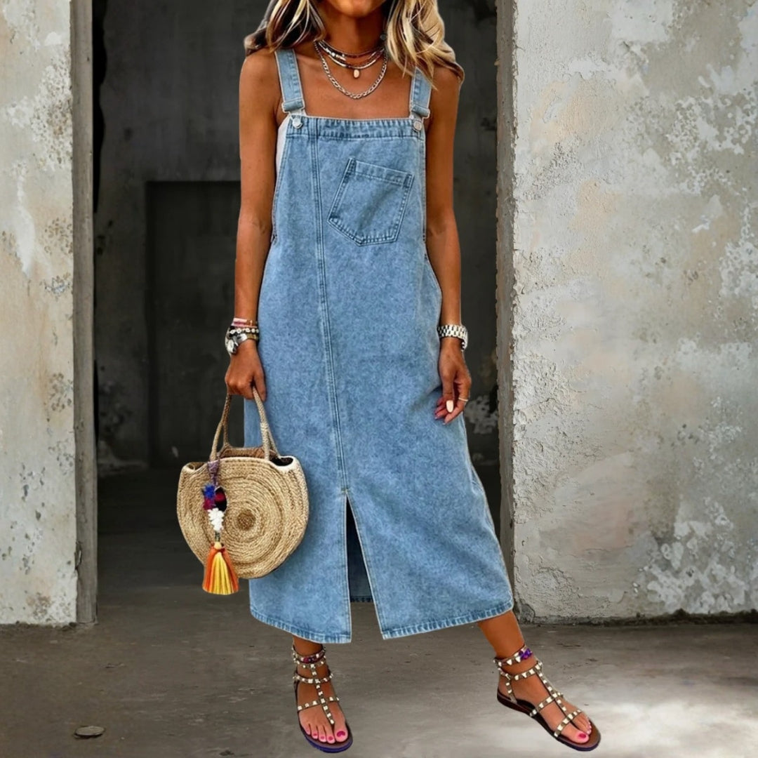 Selena Casual Denim Strap Dress