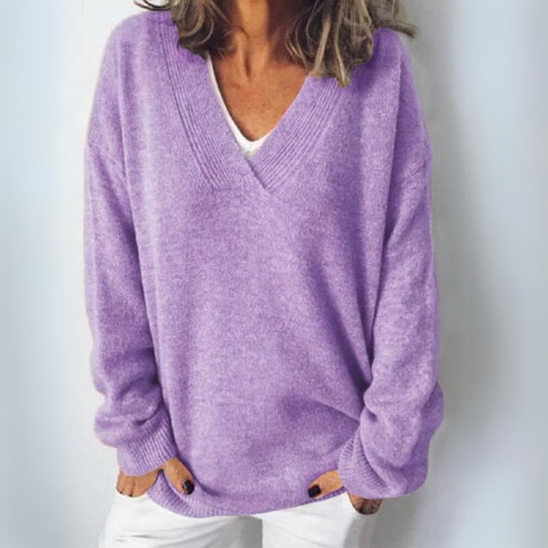 Women's Soft Knit Sweater in Purple
