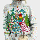 Women's Artistic Knit Turtleneck Sweater