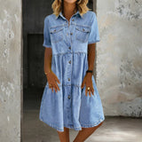 Sabrina Casual Denim Dress