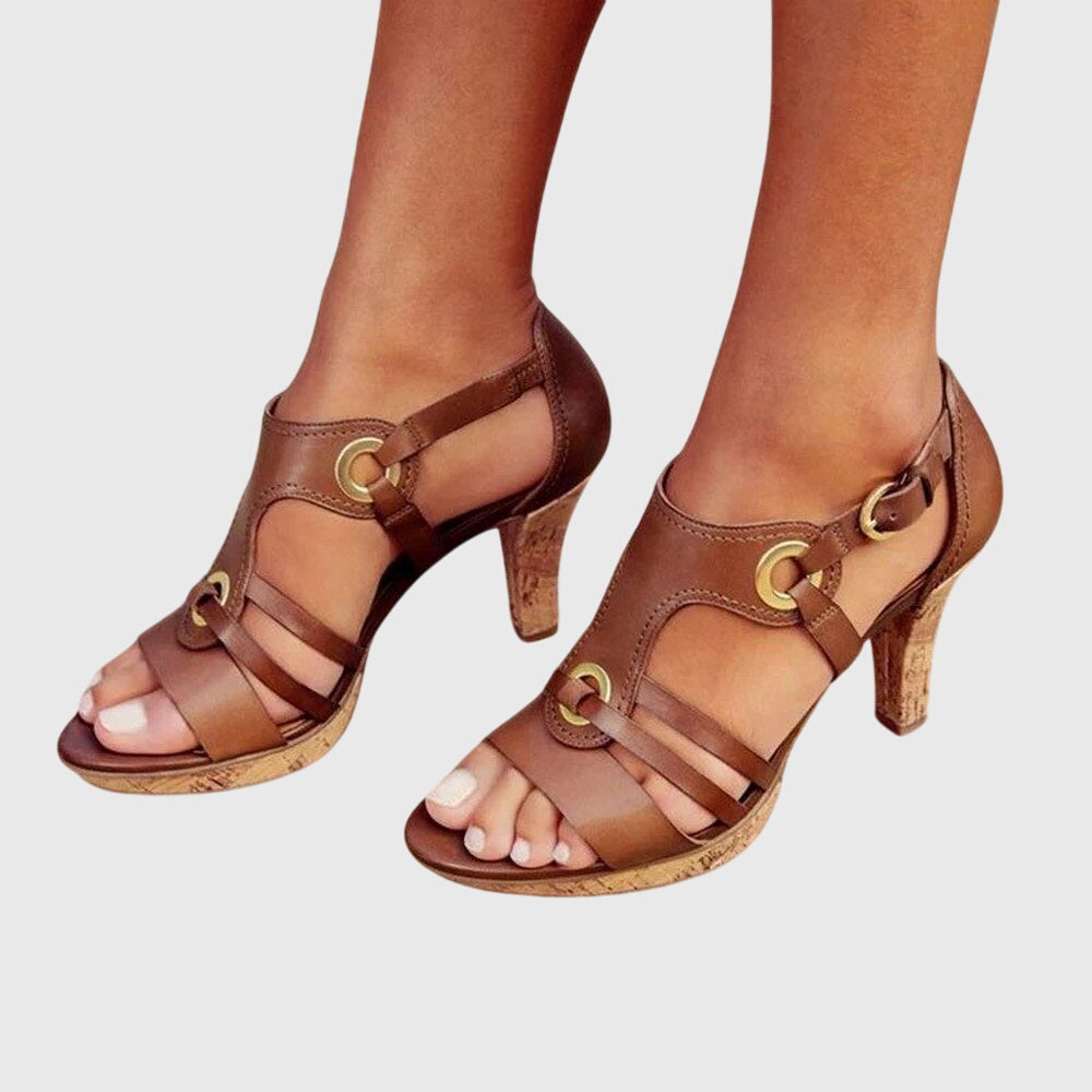 Carla Comfort Heels in Brown Terra