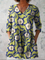 Elodie Long Blouse with V-Neck in Green