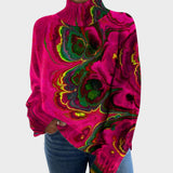 Adele Art Knit Turtleneck Sweater