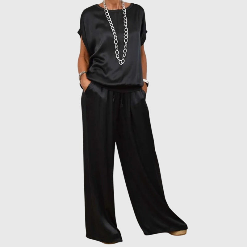 Kayla Elegant Two-Piece Set in Black