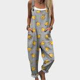 Lily Comfortable printed jumpsuit in Grey