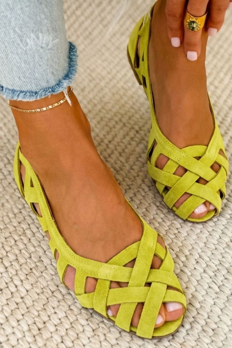 Florence Sandals in Neon Green