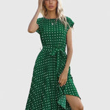 Allyzhea Elegant Dress in Green