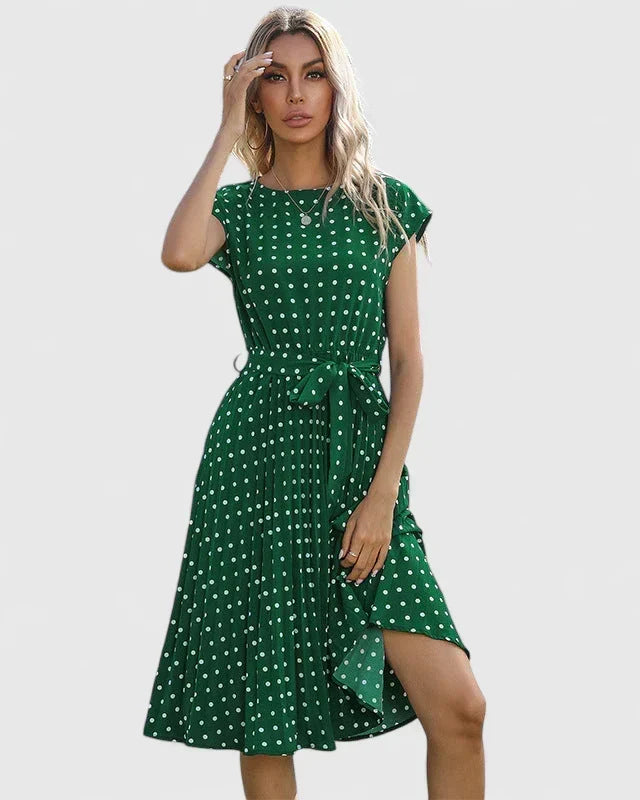 Allyzhea Elegant Dress in Green