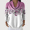 Women's Floral Turtleneck Sweater in Lilac