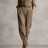 Women's Brown Jumpsuit with Refined Details, photo 3
