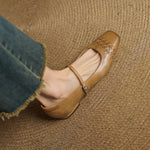 Women's Woven Square-Toe Mary Jane Flats, photo 5