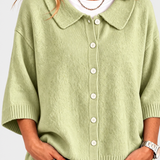 Women's Knitted Gilet in Green