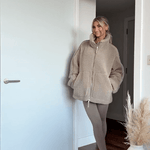 Oversized Teddy Jacket with Stand Collar, photo 15