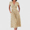 Roseanna Comfortable Midi Dress in Yellow