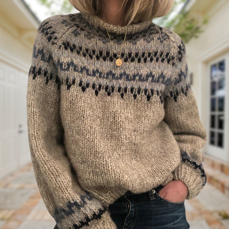 Ashley Retro Icelandic Knit Sweater, photo 5