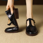 Women's Two-Tone Wingtip T-Strap Shoes, photo 13
