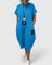 Thalyssiah Comfortable Midi Dress in Blue