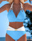 Women's Elegant Support Bikini Set in Light Blue