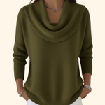 Women's Collared Sweater in Green