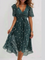 Women's Summer Dress With Belly Cover in Green